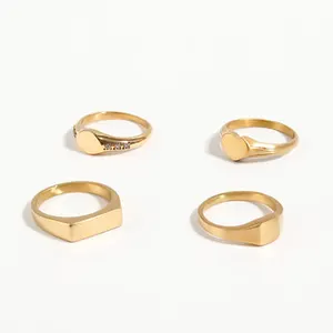 18K Gold PVD Stainless Steel Braided Spacer Ring / CSR0001